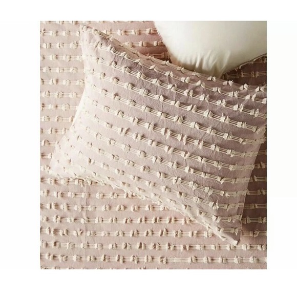 New Anthroplogie textured Marieka Shams Mauve - Picture 2 of 3